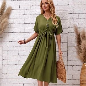 EMERY ROSE green midi dress